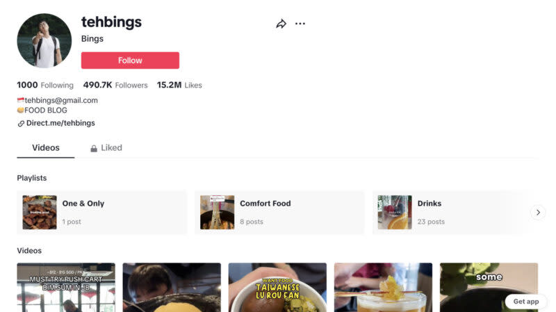 tiktok food influencers - dtehbings