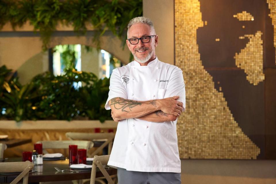 Chef Michael Schwartz at the renovated Michael’s Genuine in the Design District.