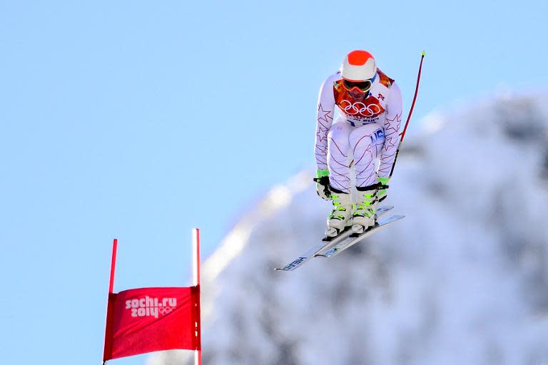 Bode Miller of the US, pictured during men's slpine skiing downhill training session, at the Rosa Khutor Alpine Center, on February 8, 2014, during the Sochi Winter Olympics