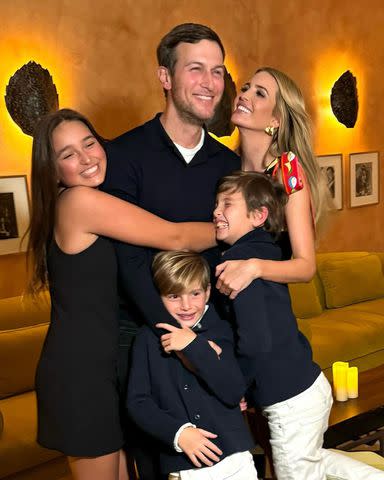 <p>Ivanka Trump/Instagram</p> Jared Kushner and Ivanka Trump with their three children