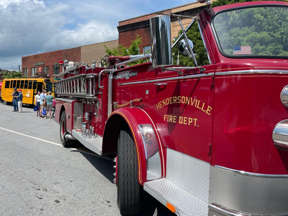 The Hendersonville Fire Department's 1974 American LaFrance Engine was on display Sunday during the City of Hendersonville's 175th Anniversary Celebration.