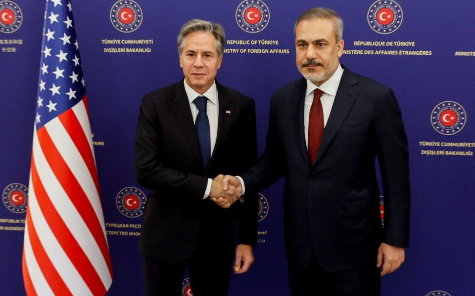 US Secretary of State Antony Blinken meets with Turkish Foreign Minister Hakan Fidan