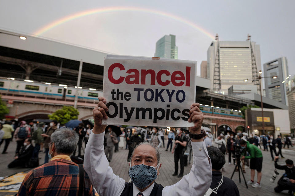 Image: An anti-Olympics protest in May (Charly Triballeau / AFP - Getty Images)