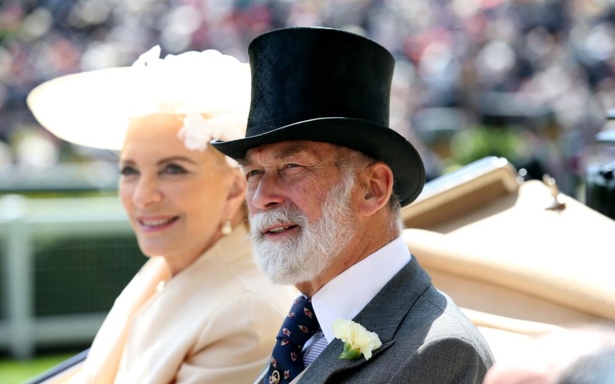 Prince Michael of Kent, right, with his wife Princess Michael of Kent. He allegedly told undercover reporters he could make "confidential" representations to Mr Putin's regime - Chris Jackson/Getty