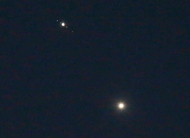 Image of the Venus Jupiter conjunction in 2015
