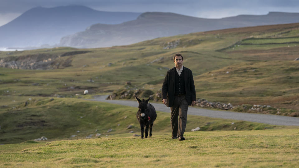 This image released by Searchlight Pictures shows Colin Farrell in "The Banshees of Inisherin." (Searchlight Pictures via AP)