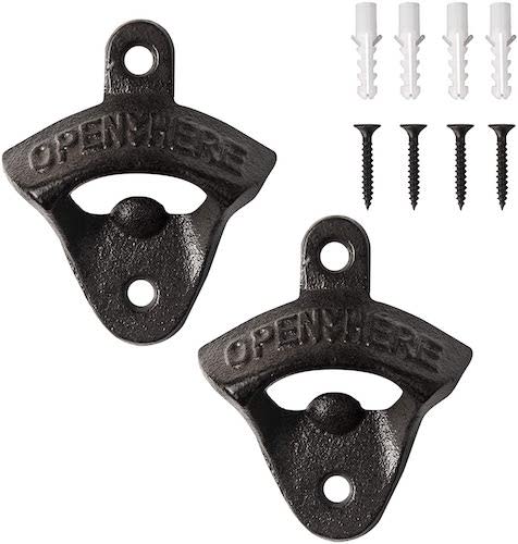 OSOPOLA Cast Iron Wall Mounted Bottle Opener, Set of 2