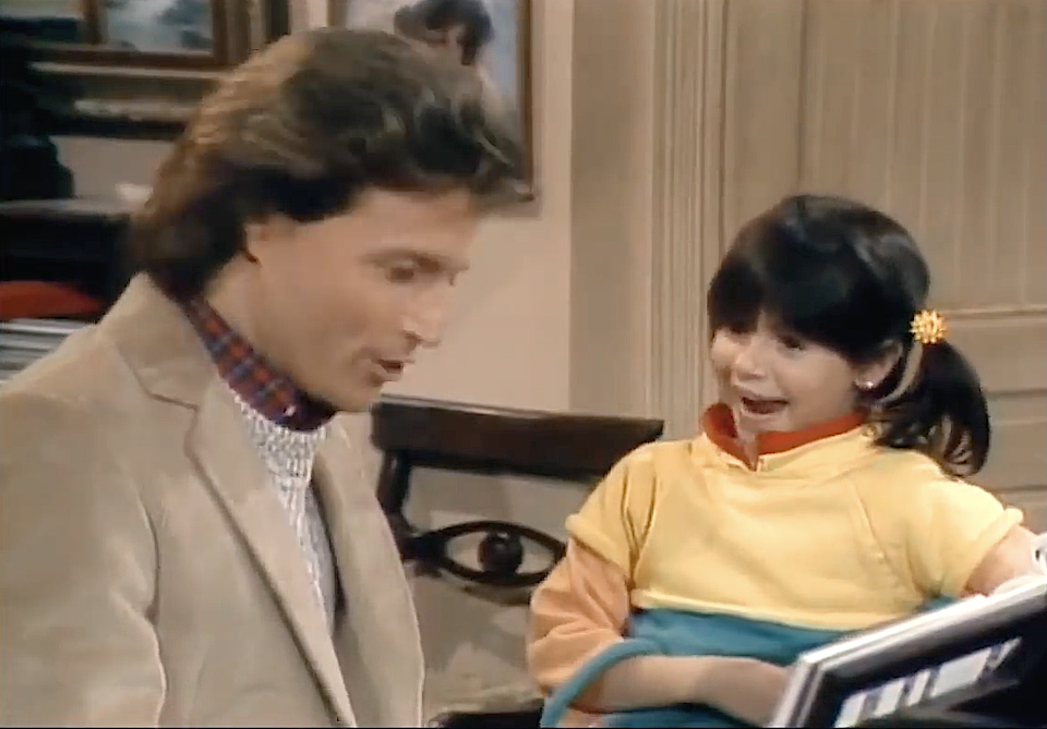 Andy Gibb and Soleil Moon Frye on 'Punky Brewster' in 1985. (Photo: NBC)