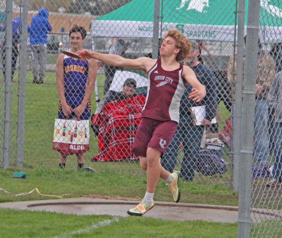 Union City's Logan Cole enters the D3 State Tournament as the fifth seed in the discus