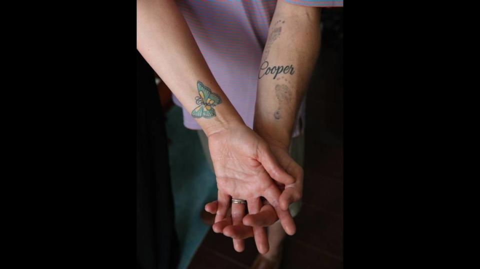 James and Lindsey Johnson have matching inked tributes to their son.