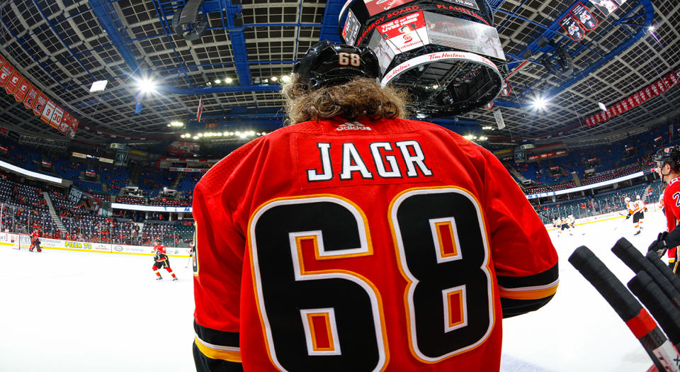 The legendary Jaromir Jagr is returning for one more season with HC Kladno. (Photo by Gerry Thomas/NHLI via Getty Images)