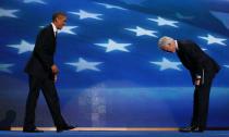 El apoyo del expresidente Bill Clinton fue fundamental también para la victoria del presidente Obama. Su aparición en el segundo día de la Convención Nacional Demócrata, el 5 de septiembre de 2012, en Charlotte, Carolina del Norte, fue una de las más observadas de la campaña. Chip Somodevilla/Getty Images