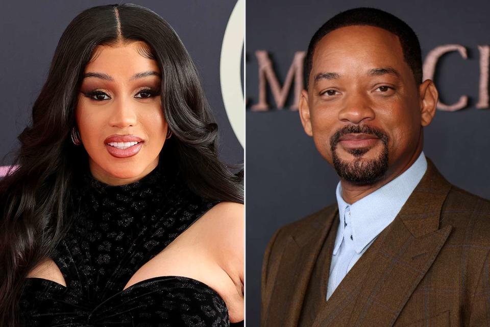 <p>Rich Fury/Getty; Mike Marsland/WireImage</p> Cardi B and Will Smith
