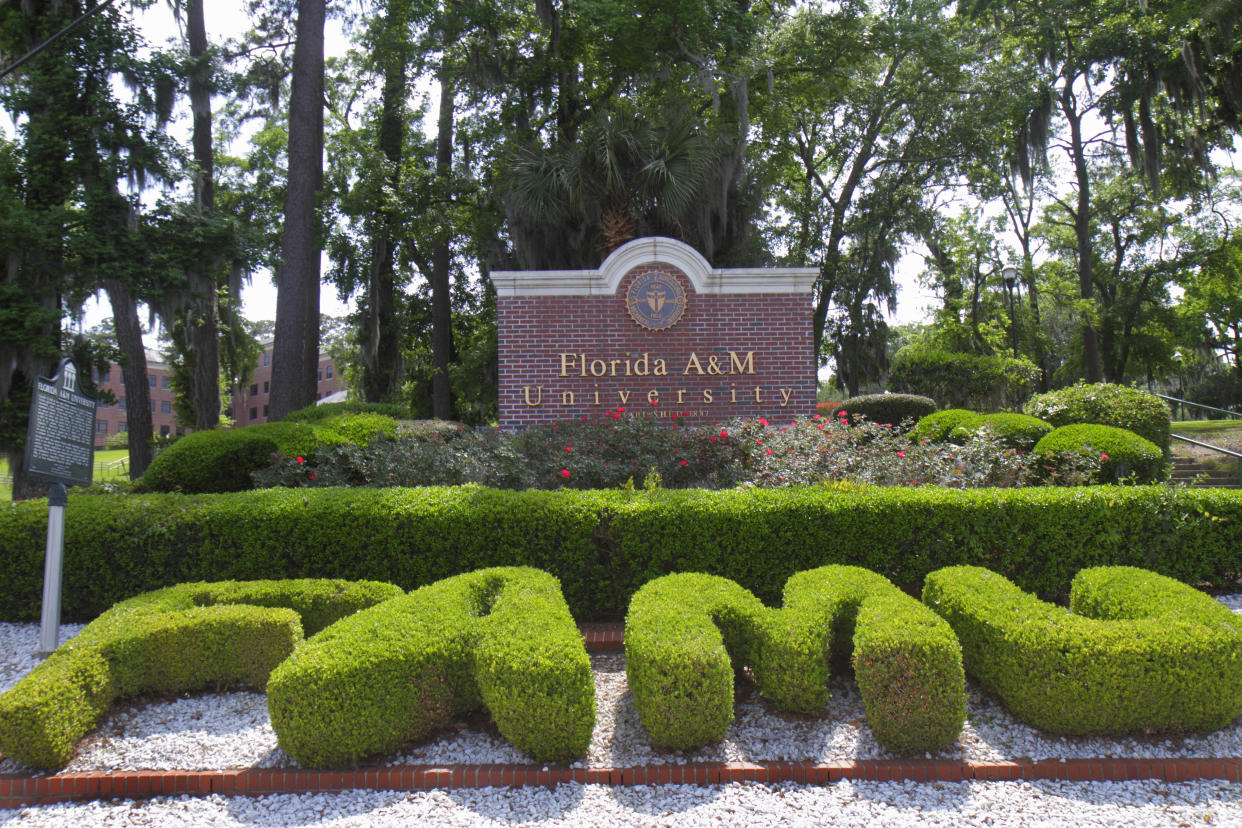 A Florida A&M University entrance sign. 