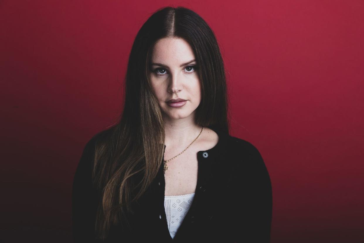 seattle, wa october 02 editors note image has been digitally enhanced singer lana del rey poses for a portrait during a visit to 1077 the end on october 2, 2019 in seattle, washington photo by mat haywardgetty images