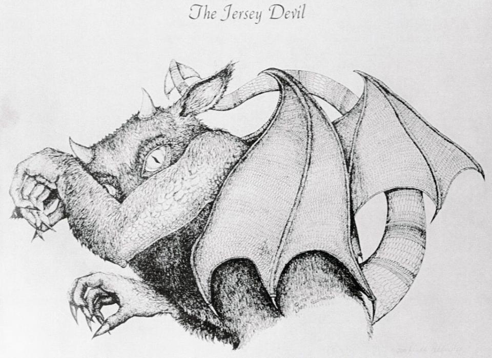 illustration of the mythological jersey devil