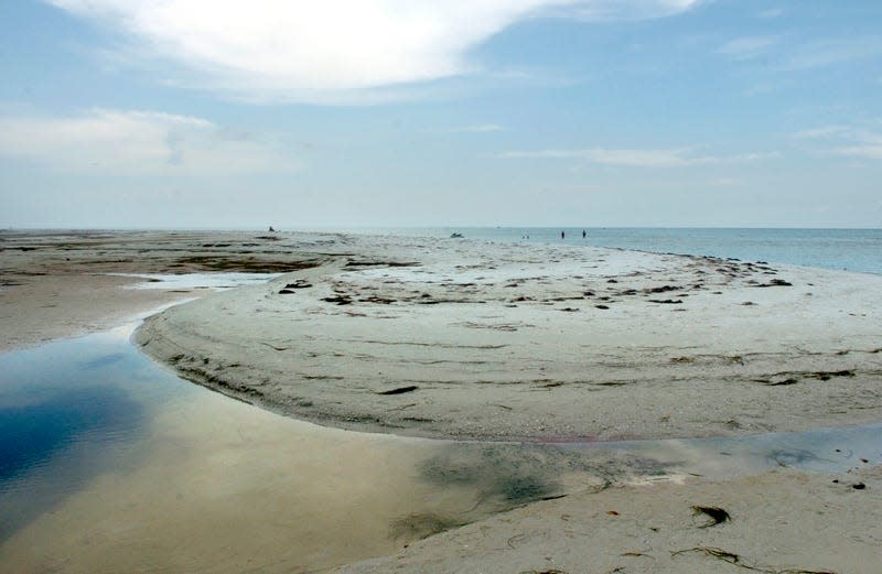 The northern tip of Caladesi Island State Park is virtually deserted Friday afternoon, July 11, 2008.