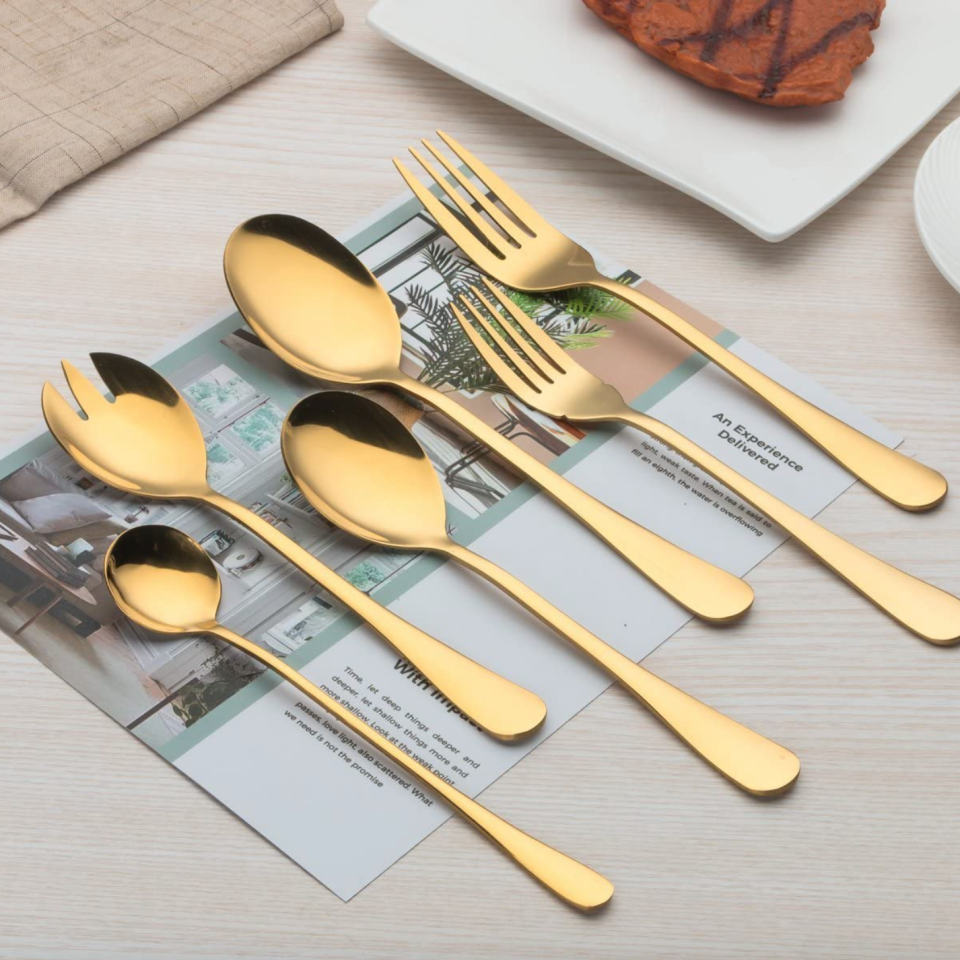 Berglander Gold Flatware (Photo via Amazon)