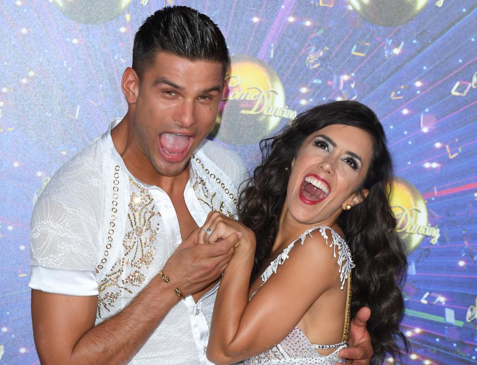 'Strictly Come Dancing' dancers Aljaž Škorjanec and Janette Manrara are married but living in separate bubbles. (Getty Images)