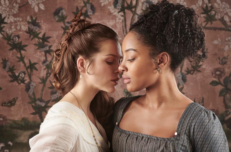 Karla-Simone Spence and Sophie Cookson in The Confessions of Frannie Langton (The Confessions of Frannie Langton, ITVX)