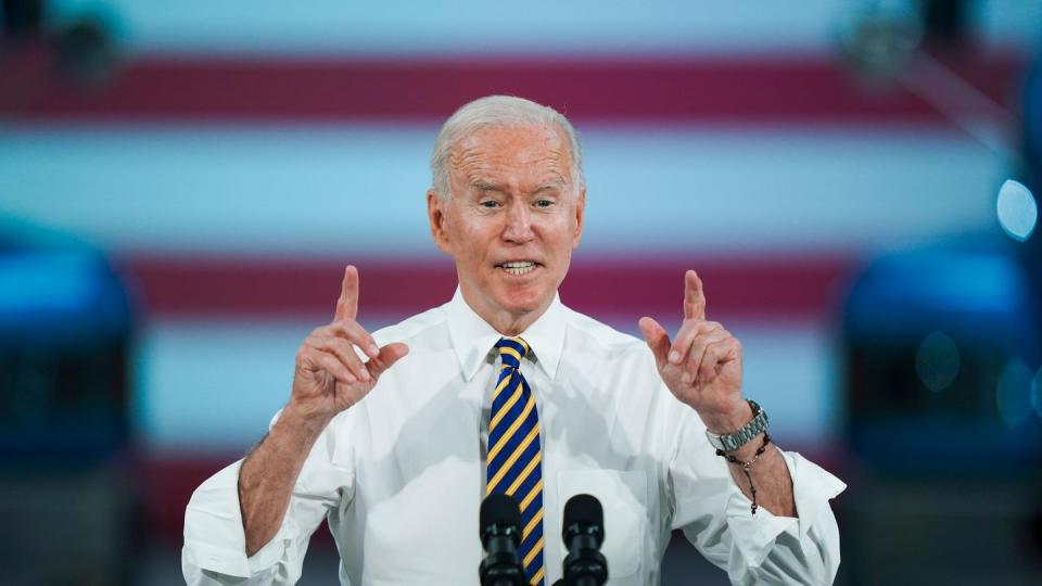 US-Präsident Joe Biden hat für ein massives Infrastrukturpaket geworben.