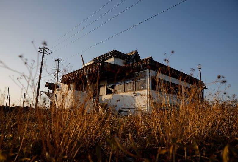 Cafe hit by the 2011 earthquake and tsunami is pictured ahead of the 10th anniversary of Fukushima disaster, in Iwaki