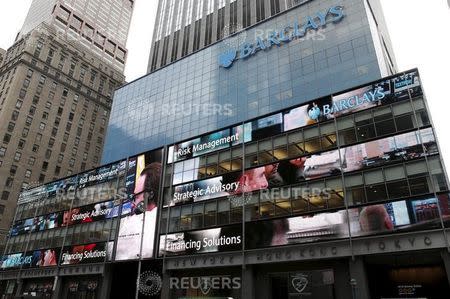 A view of the exterior of the Barclays U.S. Corporate headquarters in the Manhattan borough of New York City, May 20, 2015. REUTERS/Mike Segar