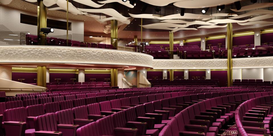 A rendering of Adora Cruises' Adora Magic City's theater