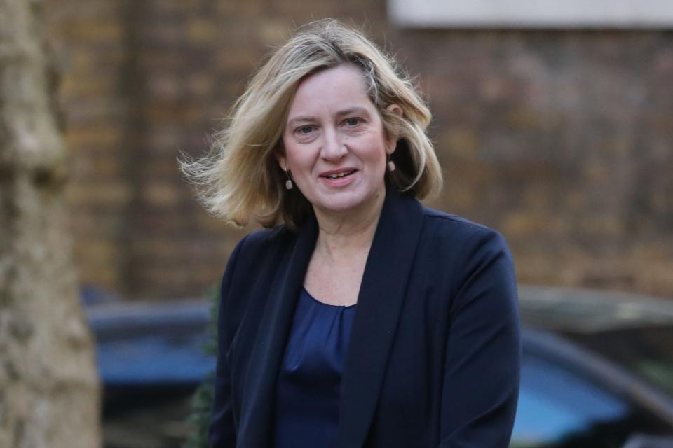 Work and Pensions Secretary Amber Rudd arrives in Downing street, London for Monday's cabinet meeting (AFP/Getty Images)