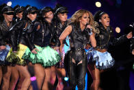 Jennifer Lopez performs during the Pepsi Super Bowl LIV Halftime Show at Hard Rock Stadium on February 02, 2020 in Miami, Florida. (Photo by Tom Pennington/Getty Images)