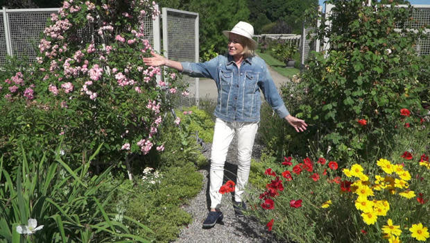 Martha Stewart gives a tour of her garden. / Credit: CBS News