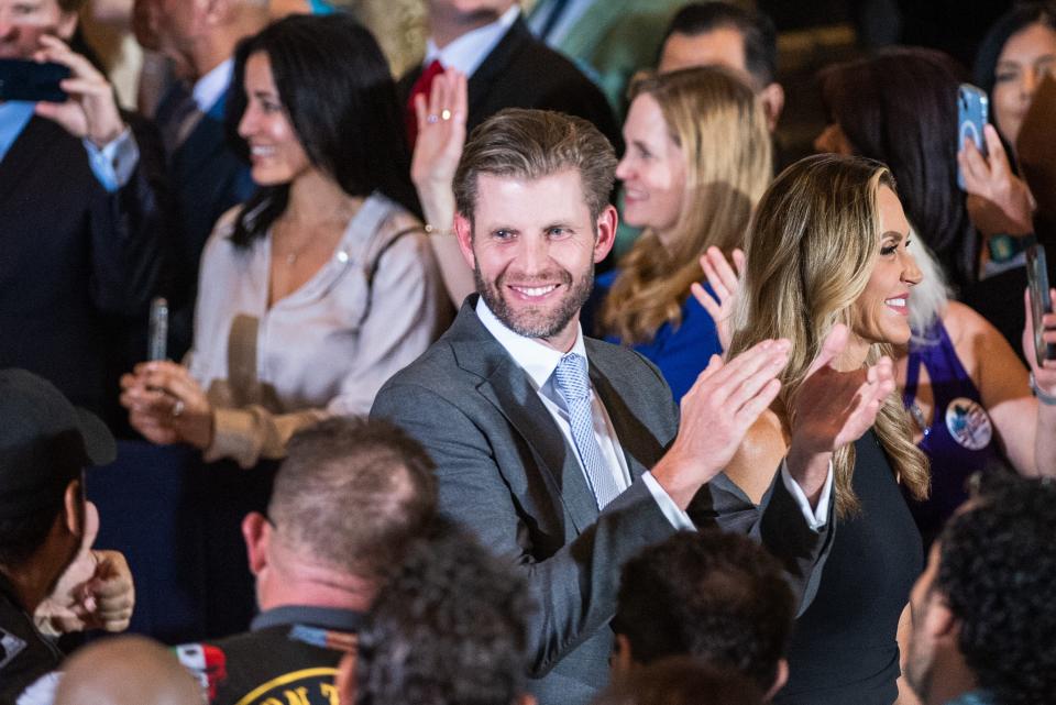 Eric Trump, son of former President Donald Trump, at Mar-a-Lago on Tuesday, April 4, 2023.