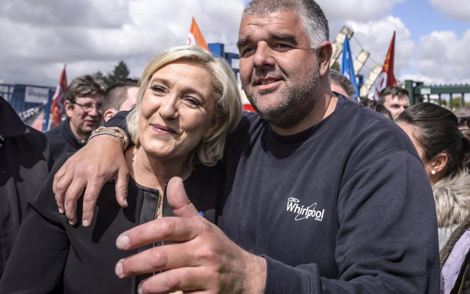 Le Pen capitalised on her rival's lack of popularity in France's rust-belt - Credit: EPA/CHRISTOPHE PETIT TESSON