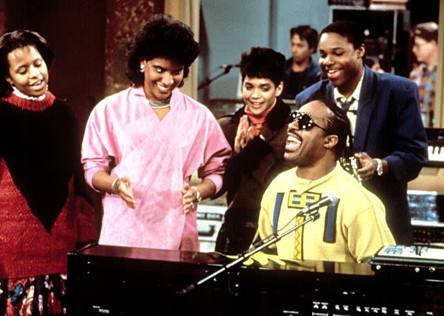 Everett 'The Cosby Show' stars Tempestt Bledsoe, Phylicia Rashad, Lisa Bonet, Stevie Wonder and Malcolm-Jamal Warner.