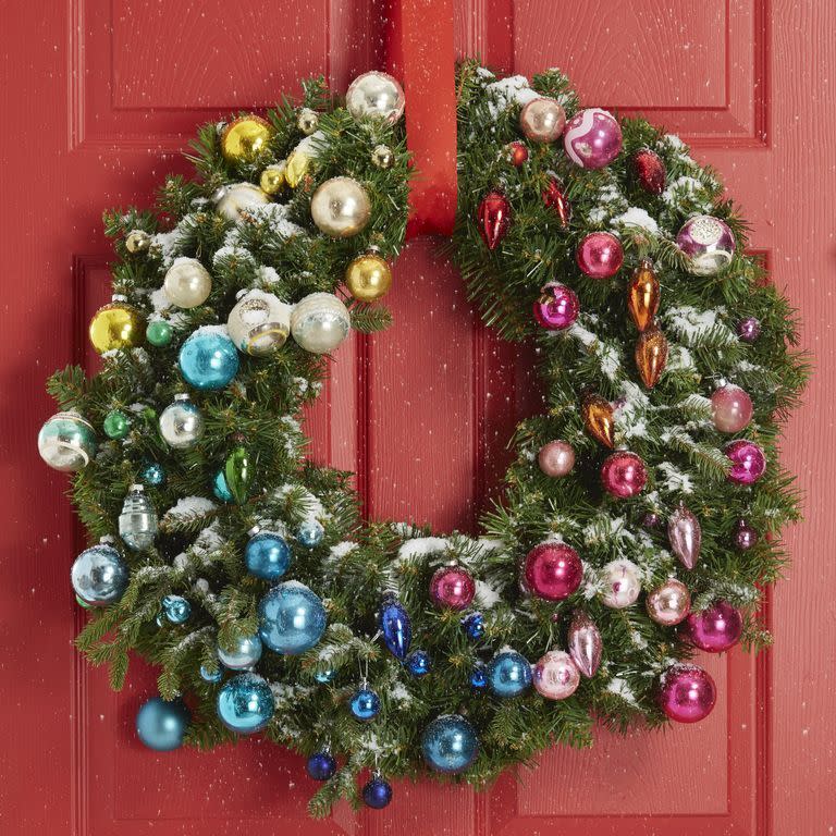 Mini Ornament Color Wheel Wreath