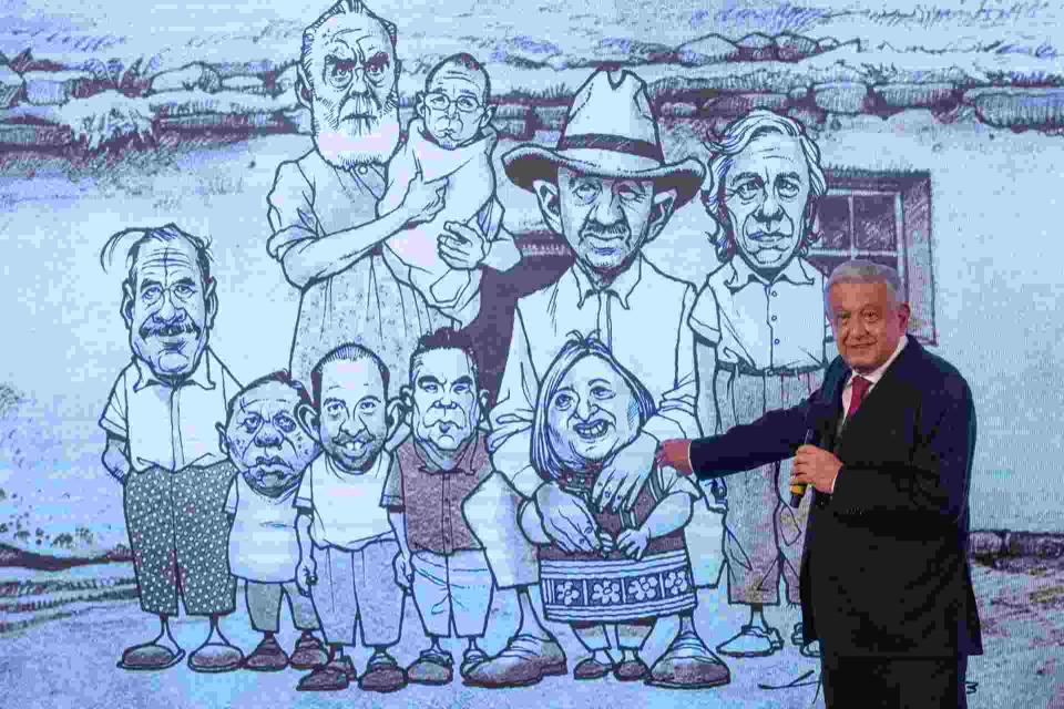 AMLO mostró una caricatura de burla a Xóchitl Gálvez.