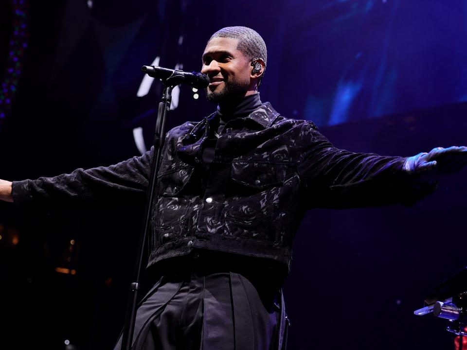 Usher performing in December 2023.