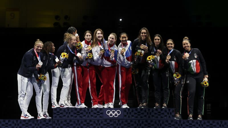 Fencing - Women's Team Foil - Medal Ceremony