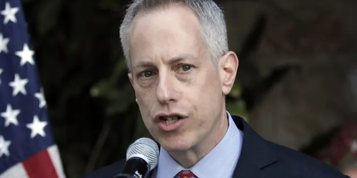 US Consul General of Jerusalem Michael Ratney speaks at the American consulate in Jerusalem on June 4, 2015 during a reception ahead of the 4th of July American Independence day celebrations. AFP PHOTO/AHMAD GHARABLI (Photo credit should read AHMAD GHARABLI/AFP via Getty Images)