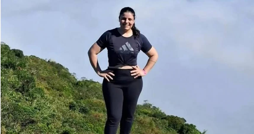 巴西一名28歲女子傑伊斯（Jeyce Kelly Alves da Silva）在巴拉拿州Campina Grande do Sul一處瀑布觀光時意外滑落8公尺高瀑布，不幸身亡。（圖／Facebook／Tamandaré Urgente）