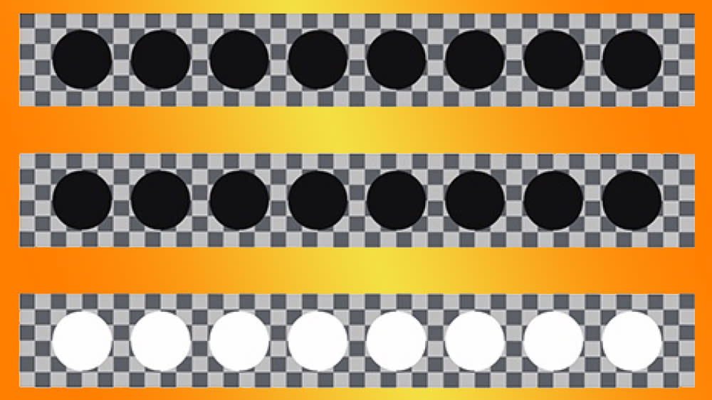  An optical illusion showing circles that look like they are bumpy. 