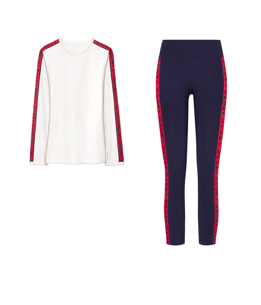 <p>Banner Long Sleeve Top, $138, available on Dec. 28 on <a rel="nofollow noopener" href="https://www.torysport.com/" target="_blank" data-ylk="slk:torysport.com;elm:context_link;itc:0;sec:content-canvas" class="link ">torysport.com</a><br>Banner Leggings, $148, available on Dec. 28 on <a rel="nofollow noopener" href="https://www.torysport.com/" target="_blank" data-ylk="slk:torysport.com;elm:context_link;itc:0;sec:content-canvas" class="link ">torysport.com</a> </p>