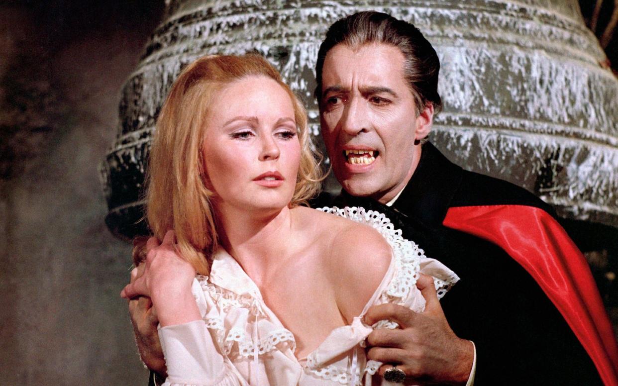 Veronica Carlson and Christopher Lee in Dracula Has Risen from the Grave - TCD/Prod.DB / Alamy Stock Photo 