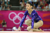 <a href="http://yhoo.it/NW5jXW" rel="nofollow noopener" target="_blank" data-ylk="slk:Kayla Ross" class="link ">Kayla Ross</a>, who won a gold medal with the "Fierce Five" U.S. women's gymnastics team, has Japanese, African American, Filipino and Puerto Rican heritage. (Photo by Ronald Martinez/Getty Images)