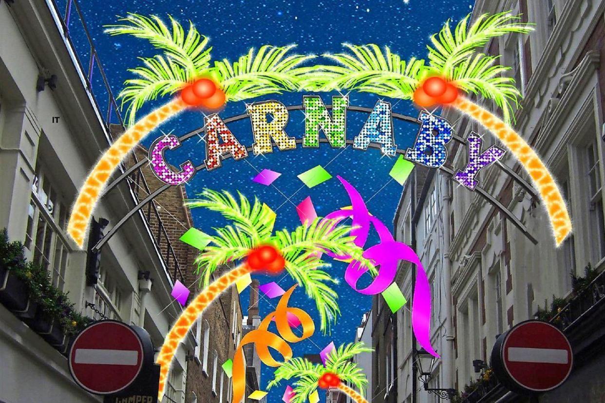 Pretty Polly: Carnaby Street is having a tropical makeover this Christmas