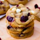 <p>Everyone loves a good chocolate chip cookie, but pairing white chocolate with cranberries makes this version more seasonal. </p><p><strong>Get the recipe at <a rel="nofollow noopener" href="http://sallysbakingaddiction.com/2012/11/22/soft-baked-white-chocolate-chip-cranberry-cookies/" target="_blank" data-ylk="slk:Sally's Baking Addiction;elm:context_link;itc:0;sec:content-canvas" class="link ">Sally's Baking Addiction</a>.</strong></p>