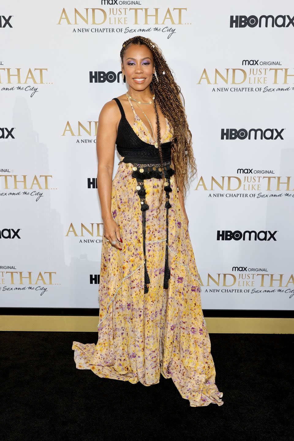<p>The latest addition to the And Just Like That cast opted for a boho-style dress.</p>