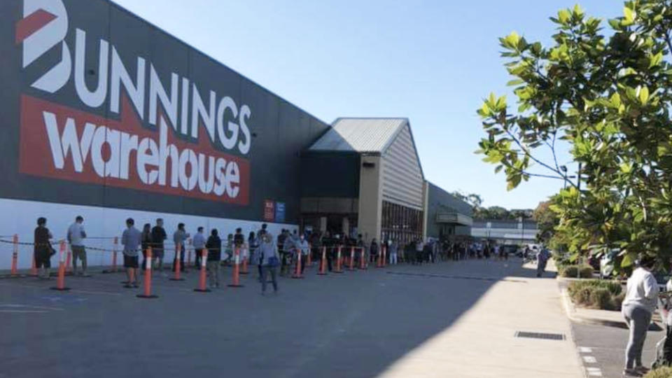 This was the view from outside a Bunnings store in Sydney. Source: Twitter/Sydney_runner