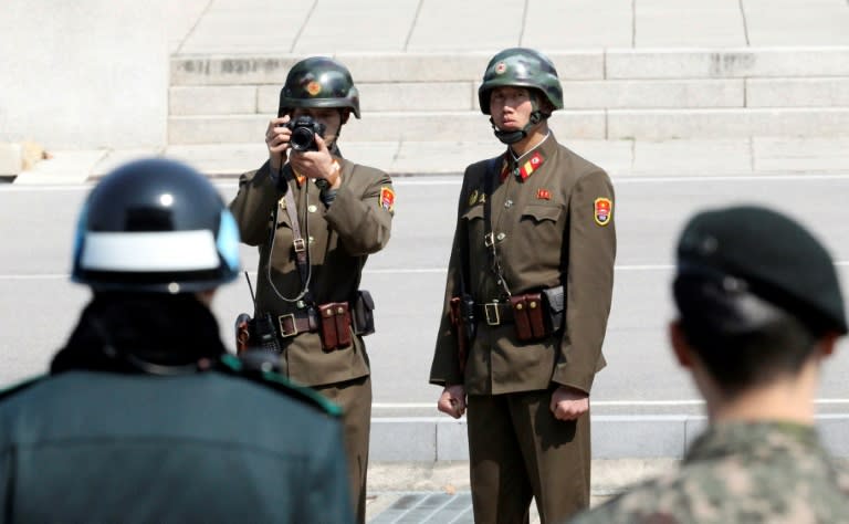 Talks between North and South Korea are rare, and usually take place at Panmunjom, a truce village on the heavily fortified frontier that separates the two countries, where solders from both sides face off