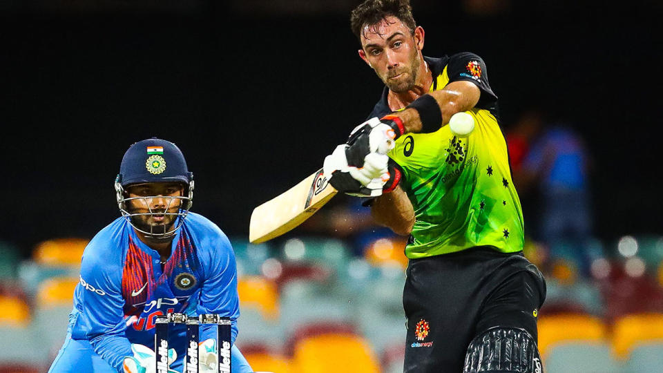 Glenn Maxwell in action. (PATRICK HAMILTON/AFP/Getty Images)